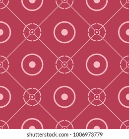 Red and pale pink geometric ornament. Seamless pattern for web, textile and wallpapers