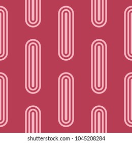 Red and pale pink geometric ornament. Seamless pattern for web, textile and wallpapers