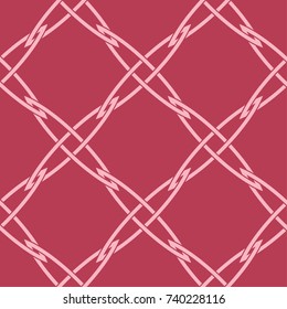 Red and pale pink geometric ornament. Seamless pattern for web, textile and wallpapers