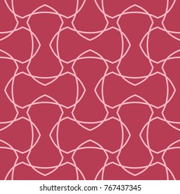 Red and pale pink geometric ornament. Seamless pattern for web, textile and wallpapers