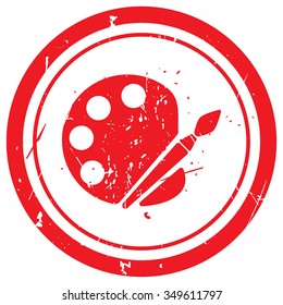 Red Palette rubber stamp