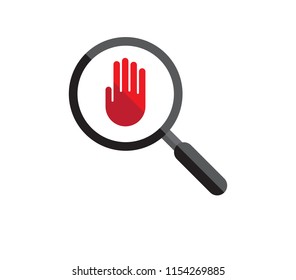 Red Palm inside the Magnifier