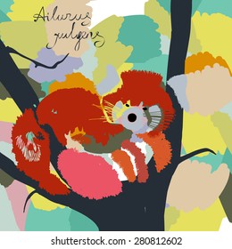 The red panda (Ailurus fulgens)