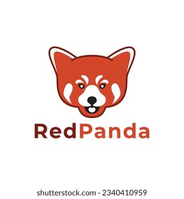 red panda animal logo vector icon symbol illustration minimalist design