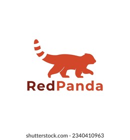 red panda animal logo vector icon symbol illustration minimalist design