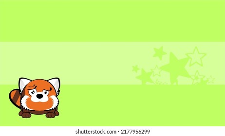 red panda ball style character carton background illustration in vector format