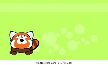 red panda ball style character carton background illustration in vector format