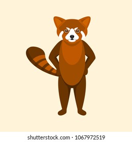 Red panda cartoon character