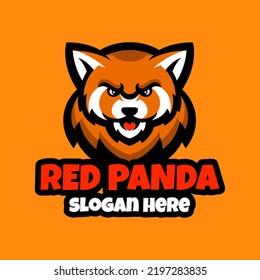 Red Panda Cartoon Mascot Logo Illustration