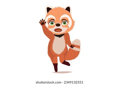 Red panda character chibi