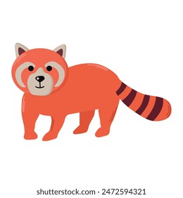 Red panda icon clipart avatar logotype isolated vector illustration