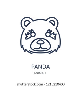 Red panda icon. Red panda linear symbol design from Animals collection. Simple outline element vector illustration on white background.