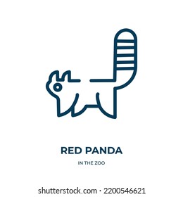 Red panda icon. Linear vector illustration from in the zoo collection. Outline red panda icon vector. Thin line symbol for use on web and mobile apps, logo, print media.