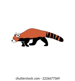 red panda icon logo vector.