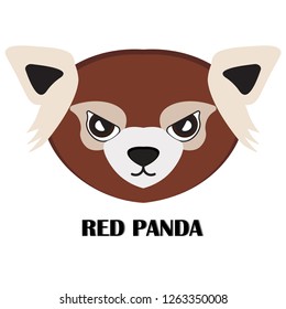 Red panda. Logo desighn. Vector.