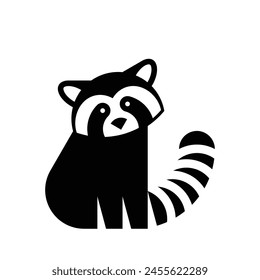 Red panda logo. Icon design. Template elements	