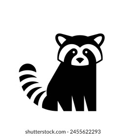 Red panda logo. Icon design. Template elements	