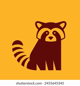 Red panda logo. Icon design. Template elements	