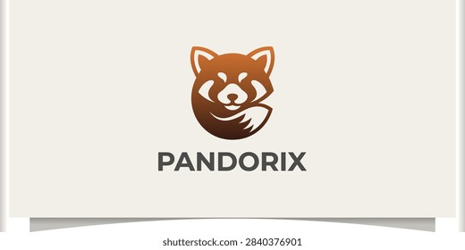 Red panda logo on white background