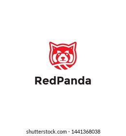 Red Panda mascot cartoon character logo design illustration inspiration
