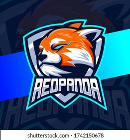 red panda mascot logo design