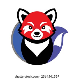 red panda mascot logo design vector art illustration