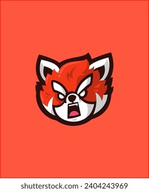 Red Panda Mascot Vector illustration. Logo. Art.