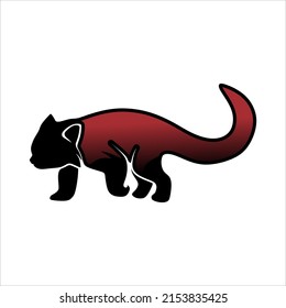 Red Panda Silhouette Logo Or Icon