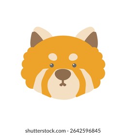Ícone simples de panda vermelho material de ilustração
