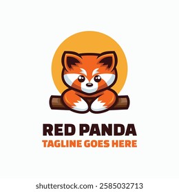 Red Panda Simple Mascot Logo