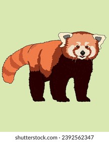 Red Panda Standing Side View