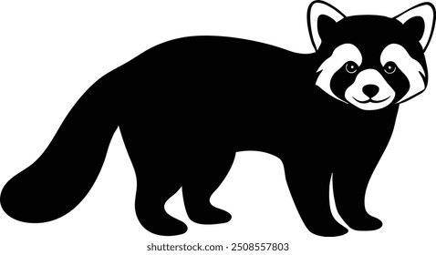 red panda this is a editable eps file vector silhouette illustration 