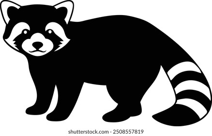 red panda this is a editable eps file vector silhouette illustration 