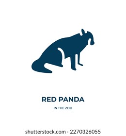 red panda vector icon. red panda, panda, animal filled icons from flat in the zoo concept. Isolated black glyph icon, vector illustration symbol element for web design and mobile apps