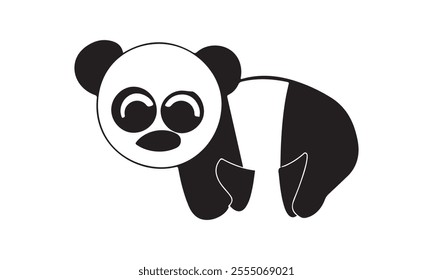 red panda vector illustration -Cricut Isolated on white background Vector illustration for Cutting Machine,Typography Calligraphy , Silhouette Cameo, Hand drawn lettering phrase isolated on white back