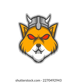 Red panda viking mascot design
