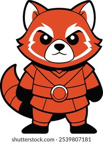 Red panda warriors illustration cat 