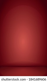 Red panoramic studio background with white glow