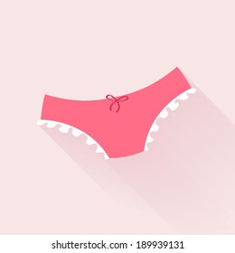 Red Panties With Frill Icon.