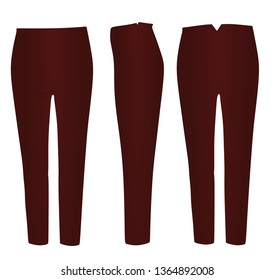 Red  pants. vector illustration