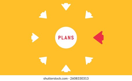 Red paper airplane flying old way new way. New Idea concept. business life change concept. Different thinking, Business leader, personality development idea concept.