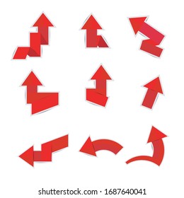 Red paper arrow on white background - Powered by Shutterstock - Get 15% off with code: PIKWIZARD15