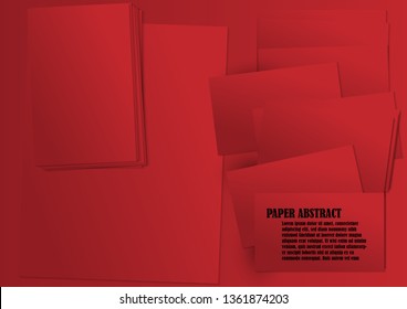 Red Paper Art Abstractbackground