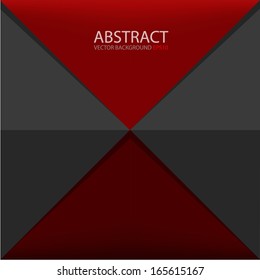 Red paper background for infographic origami fold texture for text and message design