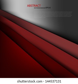 red paper background overlap dimension vector illustration message board for text and message design modern website