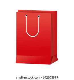 red paper bag gift present package empty