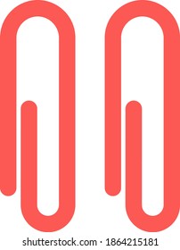 Clip De Papel Rojo Para Papeles De Enlace Ilustración Icono