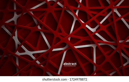 fondo de corte de papel rojo. Resumen de la decoración de papel realista. Ilustración del vector