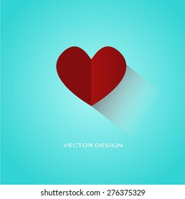Red paper hearts design