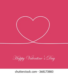 Red paper hearts Valentines day card